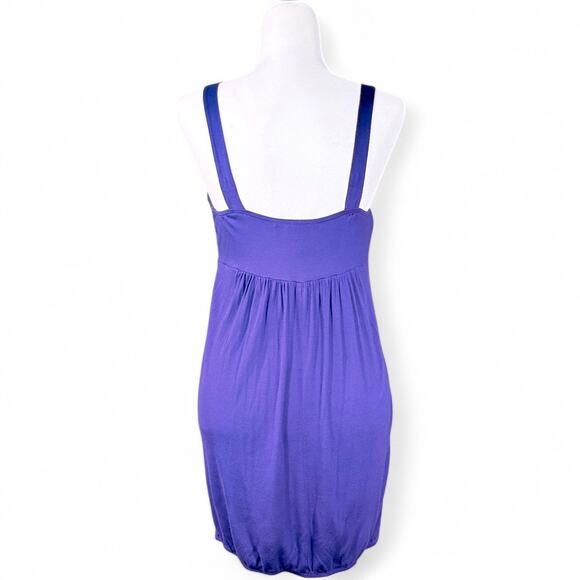 Charlotte Russe Babydoll Mini Sequin Crochet Dress L Purple Whimsigoth Fairy Y2K - Picture 5 of 14